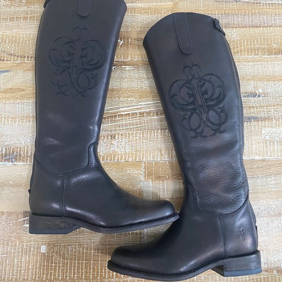 THE FRYE COMPANY leather embroidery boot - Picture 1 of 8